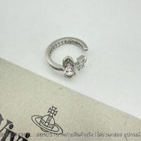ราคา แหวนดาวเสาร์สีเงิน ประดับเพชร จี้ดาวเสาร์ เพชรรูปหัวใจ VW Maitena Ring (52552131832)