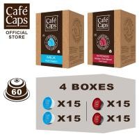 ราคา Dolce Gusto Compatible Capsules Intenso & Milk - Cafecaps (4 boxes X 15 Caps) | กาแฟแคปซูลและนม (2835012037)
