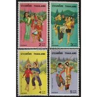 ราคา [แสตมป์ไปรษณีย์ไทย ยังไม่ใช้] ปี 2520 ชุดการละเล่นไทย, 4 ดวงชุด หน้าดวง 2,3,4,5 บาท (5195589012)