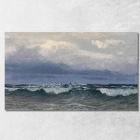 ราคา Sea Surf With Sailing Ships Alfred Zoff, azf48 ภาพพิมพ์บนผ้าใบแคนวาส (24791808005)