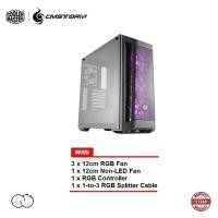 ราคา Cooler Master MasterBox MB511 RGB ATX Chassis / เคส ATX / กระจกนิรภัย / ตัวควบคุม RGB / ตัวแยก RGB / พัดลม RGB (51004584725)