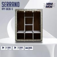 ราคา SERRANO ตู้เสื้อผ้า 3 บล็อค รุ่น AYY-6636-5 สีน้ำตาล มีซิปรูดแยก พร้อมผ้าคลุม (29981037473)