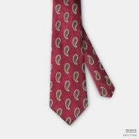 ราคา Brown Paisley on Burgundy Arrow 3 Inch Necktie - เนคไทสีแดงเบอกันดีลายลูกน้ำ (24058702435)