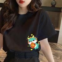 ราคา เสื้อยืด CNYหยวนมังกร เสื้อตรุษจีนลายมังกรทอง 2024ปีมังกร หยวนS-5XL 2024 NEW (25661315270)