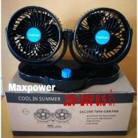 ราคา พัดลมรถยนต์ พัดลมในรถ 12V~24V ขนาด 6.5 นิ้ว พัดลมติดรถ พัดลในรถ พัดลม 2 หัว (6570910595)