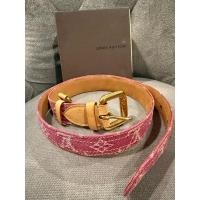 ราคา Louis Vuitton denim belt pink (27284615705)