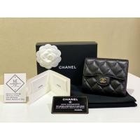 ราคา Like new✨ Chanel Tri-Fold small flap Wallet in Black Cavier Light Gold Hardware Holo258 (6494055440)