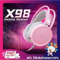 ราคา Nubwo X98 Pink Edition Gaming Headset หูฟังเกมมิ่ง 7.1 Virtual Surround Sound USB (8668457986)