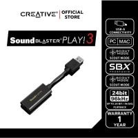 ราคา CREATIVE SOUND CARD Sound Blaster PLAY!3 External USB Sound Card ซาวด์การ์ดสำหรับดูหนัง ฟังเพลง เล่นเกมส์ #Model SB1730 (50455932509)