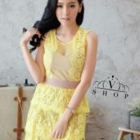 ราคา -เดรสลูกไม้ฝรั่งเศส (586632)