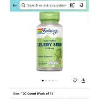 ราคา ขึ้นฉ่ายฝรั่ง นำเข้าจากอเมริกา : Solaray Celery Seed 1010 mg 100 VegCaps (26784039979)