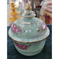 ราคา ****โถมุกลายดอกไม้ เขียนน้ำทอง งานสวย ปราณีต เกรดดี***** (5835073875)