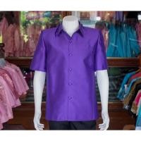 ราคา เสื้อสูทผ้าไหมมุก สีม่วงเข้ม (40622249483)
