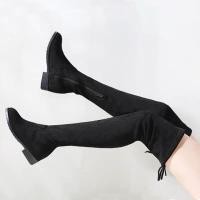 ราคา Saleรองเท้าบูทยาวส้นเตี้ยซิปข้าง (1939158544)