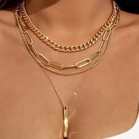 ราคา 4Pcs Vintage Geometric Spiral Stick Pendant Choker Necklace for Women Punk Sexy Metal Chain Aesthetic Y2K Jewelry Access (52600120556)