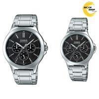 ราคา CASIO นาฬิกาคู่ รุ่น MTP-V300D-1A และ LTP-V300D-1A วัสดุสเตนเลสสตีล สีดำ คาสิโอ (24061473983)