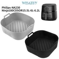 ราคา WISHATHY Air Fryer แม่พิมพ์,ซิลิโคนกรองน้ํามันแถบเบเกอรี่,ทนทาน 6.2L แผ่นรองอบแบบใช้ซ้ําได้สําหรับ PhilipsNA230 COSORI6.2L Airfryer Accesorios (52305623168)