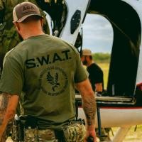 ราคา เสื้อทีชาร์ต Tough Guys Club LAPD Los Angeles Eagle ปริ้นลายโลโก้ สั้นแขน คอวง ผ้าฝ้าย100% ยอดรักทหารยุทธวิธี สดใส่ (51802519350)