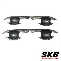 ราคา เบ้ามือเปิดPAJERO ถาดรองมือเปิดประตู สำหรับ MITSUBISHI PAJERO SPORT16-19 เบ้ากันรอยเปิดประตู เบ้ามือเคฟล่าร์ (15046927316)