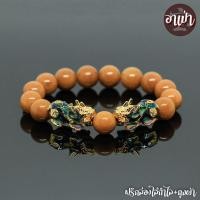 ราคา หินหยกน้ำผึ้งแท้ 100% Honey Jade ขนาด 12 มิล ปี่เซียะเปลี่ยนสีคู่ สีทอง เจ้าแห่งหินมีค่า เสริมความมั่งคั่งร่ำรวย (2914406458)