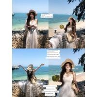 ราคา ชุดสาวอวบอ้วน ชุดเดรส สาวอวบ แอนนี่ ไม่มีไฟมะขามแขกแอปริคอทผีเสื้อกระดาษผีเสื้อลูกไม้ชีฟองนางฟ้ากระโปรงไขมันเล็กน้อยขนาดบวกแคบ-เอวสลิงชุดกระโปรง (46254639320)