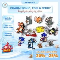 ราคา [CHARM SONIC, TOM & JERRY] รองเท้าแตะติดครอสสําหรับเด็กทารก, สติ๊กเกอร์มีเสน่ห์พร้อม SONIC motifs, TOM & JERRY ติดรองเท้าแตะผู้ชายและผู้หญิง (44024293479)