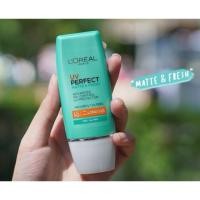 ราคา [NEW] ครีมกันแดดสูตร Oil-free คุมมัน L’oreal UV PERFECT SPF50+/PA++++ MATTE & FRESH เหมาะสำหรับผิวมัน เกลี่ยง่าย สบายผิว (1754348061)
