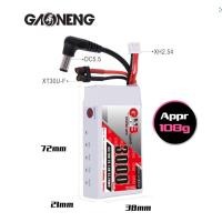 ราคา [แบตเตอรี่ 2เซล] GNB 2S 3000mAh 7.4V 5C 10C LiPo Battery for Fat Shark Fatshark , DJI FPV , Skyzone แบตแว่น FPV (16974910084)