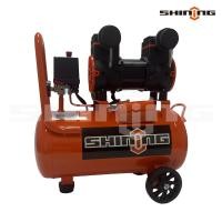 ราคา SHINING ปั้มลมออยล์ฟรี ปั้มลม 30 ลิตร OIL FREE 2 แรงม้า ปั้มลมไฟฟ้า ถังลม(ถังเต็ม)ลิตร เสียงเงียบ (24680491804)