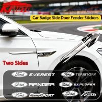 ราคา 1 คู่ 3D รถประตูรถป้องกันสติกเกอร์โลหะรถ Fender ด้านข้างใบมีด Badge สําหรับ Ford Fiesta Ranger T6 T7 T8 T9 Focus Everest Territory Ecosport Ka Fusion Raptor Escape (40119291617)