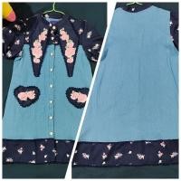ราคา งานป้าย ชลิตา CLT เดรสสกรีนดอกกุหลาบสีชมพู 3D มือ 2 (29505454299)
