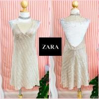 ราคา แบรนด์ Zara แท้ 100%เดรสงานเกล็ดวิบวับ สีนู๊ด ใส่ออกงาน ทรงเข้ารูป เดรสออกงาน ชุดปาร์ตี้(261) (21996534969)