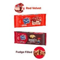 ราคา คุกกี้นำเข้าจากอเมริกา Chips Ahoy Chewy Red Velvet Cookies & Chewy Hershey Fudge Filled Chocolate Chip Limited Edition (15069013585)