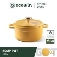 ราคา ECowin หม้อเตาอบเคลือบดัตช์ เครื่องครัว หม้อตุ๋น 20/24 ซม. เหล็กหล่อ ปลอดภัย (24333574502)