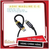 ราคา AOHI Magline USB C Nylon 1.2M 100W Type C สายชาร์จเร็ว AOC-L010 จอแสดงผลความจุการชาร์จ (24077955787)