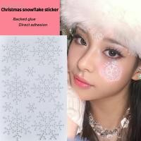 ราคา คริสต์มาสเกล็ดหิมะสีขาว สติกเกอร์ต้นคริสต์มาสรอยสักชั่วคราวสำหรับเทศกาล (53951953637)