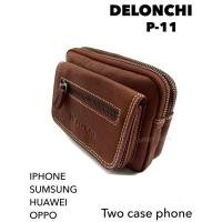 ราคา De’lonchi กระเป๋าเหน็บเอวหนังแท้ รุ่นP-11 กป.ติดร้อยใส่เข็มขัด แนวนอน ซองใส่โทรศัพท์ มือถือหนัง วัวแท้100% กป.ผู้ชาย (29910158098)