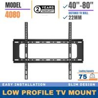 ราคา โปรไฟล์ต่ํา 40"-80" Universal Fixed Wall Mount TV Bracket LED, LCD และ Plasma TV Flat Screen, Fixed TV Monitor Mount (40328706591)
