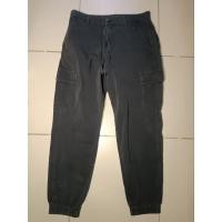 ราคา uniqloกางเกงผ้าขายาวสีดำทรงคาร์โก้ขาจั๊มเอว 32-34 สะโพก 44 ยาว 37 (24140598996)