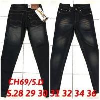 ราคา ยีนส์ยืด กางเกงยีนส์ขายาวชาย เดฟยืด สี ยีนส์ ดำด้าน สนิมส้ม ผ้าฟอกนิ่ม กระดุม จัดส่งฟรี Size 28-36 (16320023939)