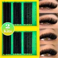 ราคา LashBloom Book-Style Lash Case - 2 ช่องพร้อมคลัสเตอร์ D-Curl ผสม (10-16 มม., 0.07 มม.) สําหรับ Cat Eye Look | ชุดอุปกรณ์ DIY แบบพกพา ใช้ซ้ําได้ และจัดระเบียบ (57805346630)