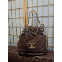ราคา Chanel vintage bucket drawstring holo 1 สีน้ำตาล หนังแลมป์วินเทจ แท้100% (43518035265)