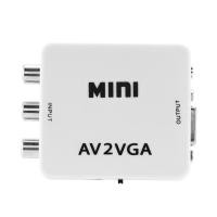 ราคา อะแดปเตอร์แปลงสัญญาณวิดีโอ Mini HD AV เป็น VGA AV RCA CVBS เป็น VGA Video HDTV (25816725348)