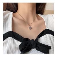 ราคา Korean Style New Necklace, Titanium Steel Zircon Pendant, 18k Gold Clavicle Chain, Fashion Accessories for Women (21706586794)