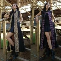 ราคา เสื้อคลุมตัวยาวแขนกุดคอจีนลายหมี่คั่น มีสีแดงและเหลือง ผ้าฝ้ายพิมพ์ลาย (22390639898)