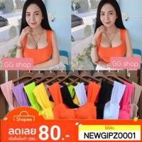 ราคา เสื้อแฟชั่น เสื้อคอเหลี่ยมแขนกุด เสริมฟองน้ำ (6832570280)