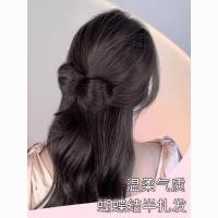 ราคา วิกผมสำหรับผู้หญิงทรงผมหางม้าสูงพร้อมโบว์และคลิป ผมถักเปียแบบครึ่งหัว ดีไซน์เรียบหรูด้วยกระเป๋าหัวบอล (50954830293)