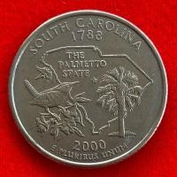 ราคา เหรียญสหรัฐอเมริกา​​ USA​​ Quarter Dollar 0.25 USD ปี 2000 South Carolina เหรียญต่างประเทศ (29117414836)