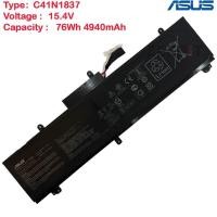 ราคา (ส่งฟรี ประกัน 1 ปี) Asus แบตเตอรี่โน๊ตบุ๊ค Asus Zephyrus S15 GX502G GA502D GU501GM Series C41N1837 ของแท้ (22617352928)