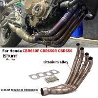 ราคา Slip On For Honda CBR650F CBR650R CBR650 Motorcycle Full Exhaust Systems Exhaust Pipe Titanium Allo (51002278185)